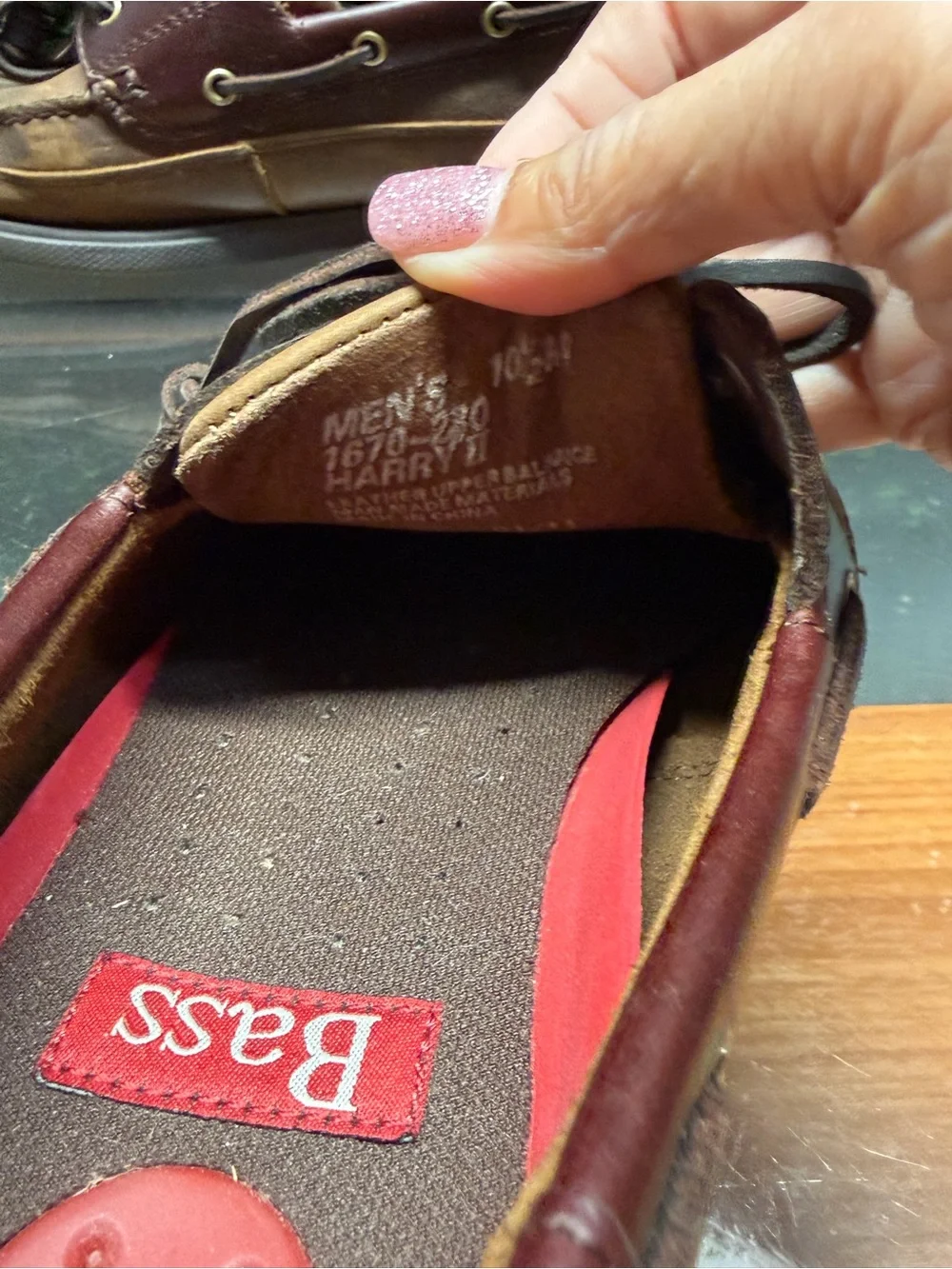 G.H. Bass & Co. Two-Tone Brown & Burgundy Leather Slip-On Boat Shoes
